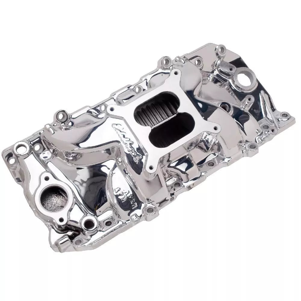 EDELBROCK #71614 - Performer RPM Oval-Port Intake Manifold for Big-Block Chevy - EnduraShine