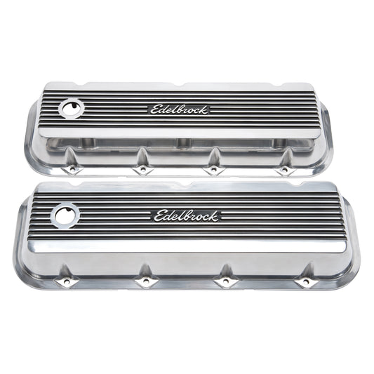 EDELBROCK #4275 - Elite II Edelbrock Valve Covers for Big-Block Chevy - Polished