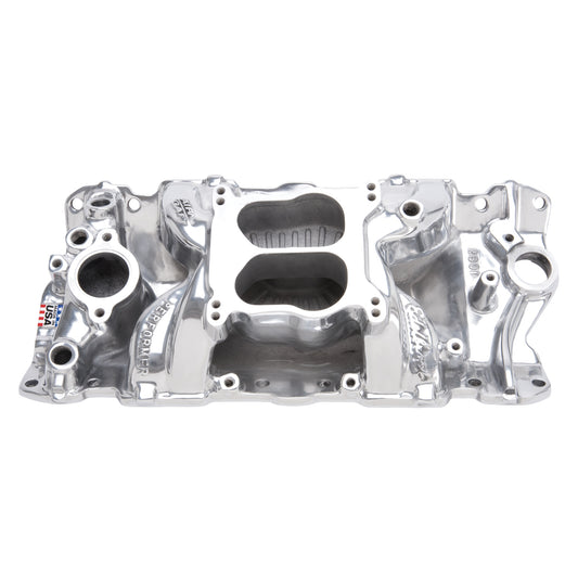 EDELBROCK #26011 - Performer Air-Gap Intake Manifold for Small-Block Chevy - Polished